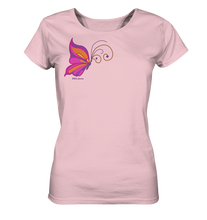 Lade das Bild in den Galerie-Viewer, Das Glück ist ein Schmetterling - Ladies Organic Shirt