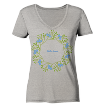 Lade das Bild in den Galerie-Viewer, Das Glück ist ein Schmetterling - Ladies Organic V-Neck Shirt