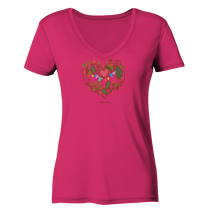 Lade das Bild in den Galerie-Viewer, Dein Herz findet Ruhe - Ladies Organic V-Neck Shirt