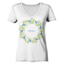 Lade das Bild in den Galerie-Viewer, Das Glück ist ein Schmetterling - Ladies Organic V-Neck Shirt