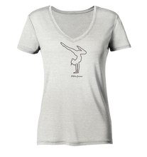 Lade das Bild in den Galerie-Viewer, Fließend in Bewegung - Ladies Organic V-Neck Shirt
