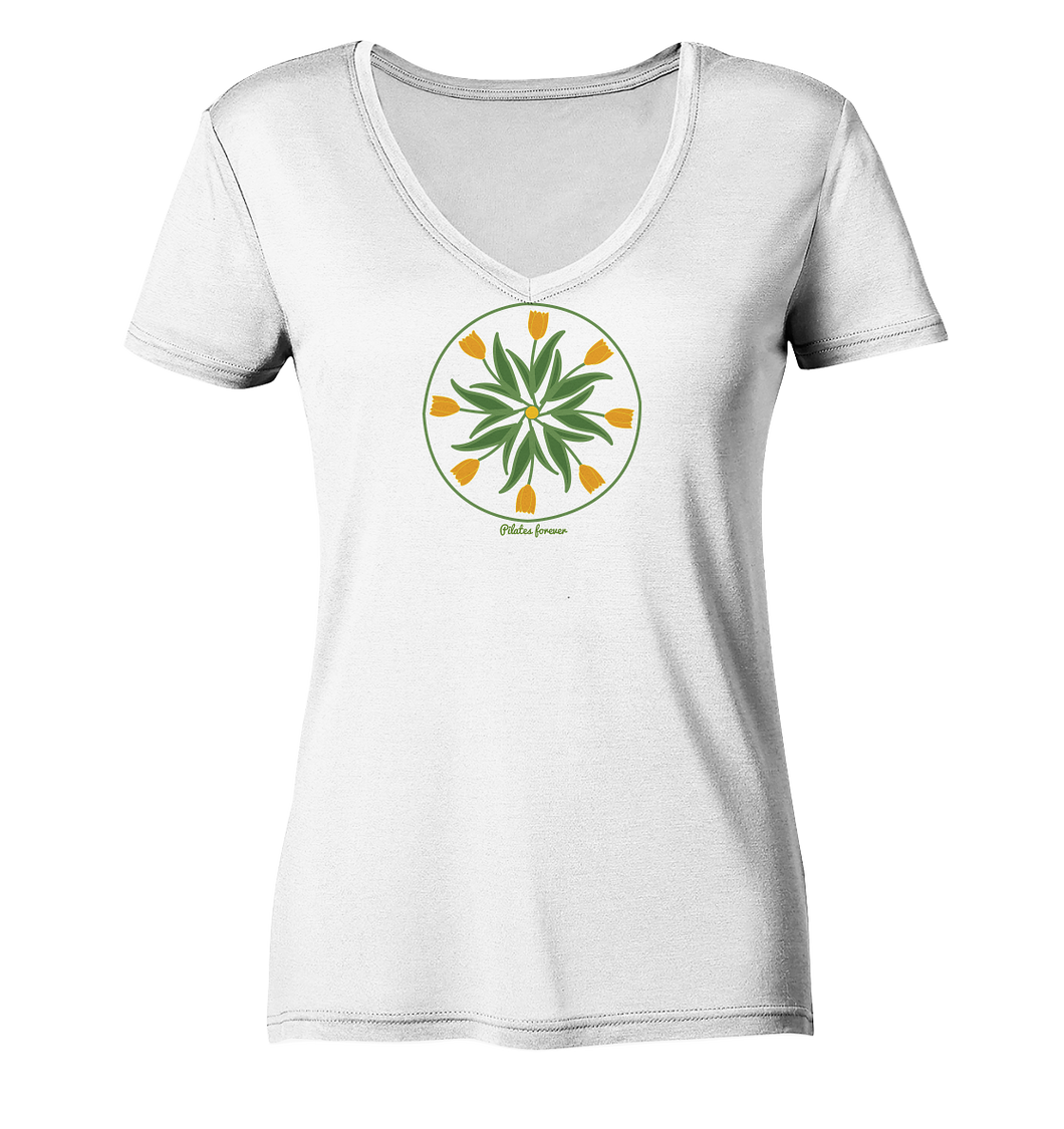 Ein Strauß voll Blüten  - Ladies Organic V-Neck Shirt